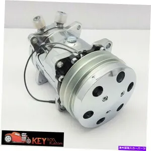 クロームカバー Chrome Sanden 508スタイルACエアコンコンプレッサーvベルトw/クラッチカバー Chrome Sanden 508 style AC air conditioning compressor V belt W/ Clutch Cover【並行輸入品】