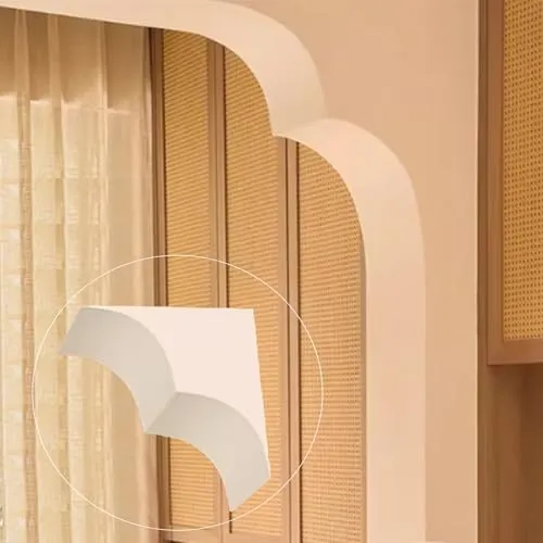 DIY 丸い戸口アーチキット、室内装飾/ホームセンター用の塗装可能なアーチ成形セット、アーチ型戸口通路用の GRG 石膏カスタマイズ(25x25x22cm/9.8x9.8x8.7in)