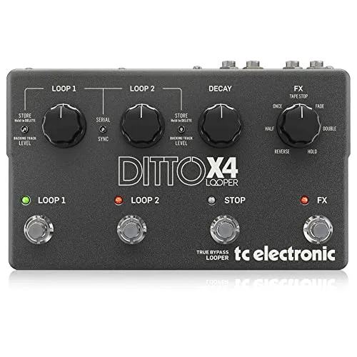 TC電子シンプルで直感的なデュアルトラックギタールーパーペダル強力なループエフェクト(DITTOX4LOOPER)