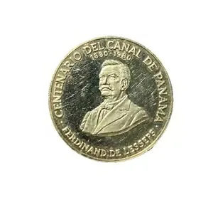 パナマ 1980FM ゴールド 100 バルボア プルーフ ヘアライン付き カナル センテニアル