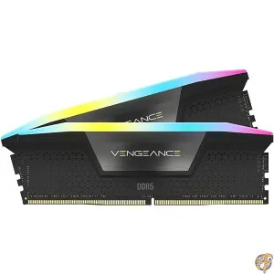 【5日最大1500円クーポン】CORSAIR DDR5-6600MHz デスクトップPC用メモリ VENGEANCE RGB DDR5シリーズ (PC5-52800) Intel XMPメモリキット 32GB ブラック [16GB×2枚] CMH32GX5M2B6600C38