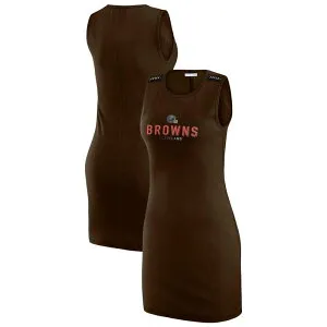 ウェア バイ エリン アンドルーズ レディース トップス ワンピース リブ Women's WEAR by Erin Andrews x Gracie Hunt Brown Cleveland Browns Ribbed Tank Dress Brn Brown ブラウン