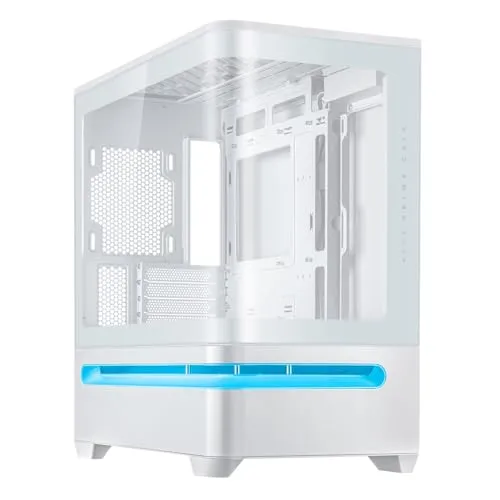 ASUS Prime AP202 Micro-ATX PCケース 湾曲したガラスパネル 420mmまでGPUをサポート PRIME AP202 TG WHITE 国内正規代理店品 白