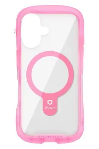 iFace MagSafe 対応 Reflection Neo iPhone 16 ケース MagSynq クリア 強化ガラス(クリアピンク)【アイフェイス アイフォン16 用 スマホケース iphone16 カバー マグセーフ 耐衝撃 透明 ストラップホール】