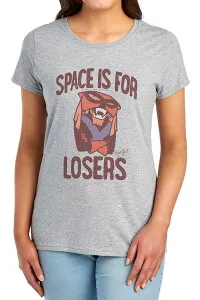 アニメキャラクター レディース トップス Tシャツ グラフィック Licensed Character Juniors' Space Ghost Graphic Tee Heather Gray グレー