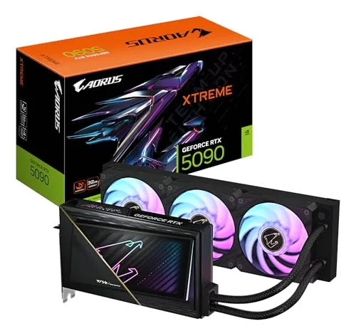 Gigabyte AORUS GeForce RTX 5090 Xtreme WATERFORCE 32Gグラフィックスカード - 32GB GDDR7、512ビット、PCI-E 5.0、2655MHzベース周波数、3 x DP 2.1a、1 x HDMI
