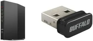 【ポイント2倍】 【クーポン付】 バッファロー WiFi ルーター 無線 LAN Wi-Fi 6 11ax AX3000 2,401+573Mbps スマート 引っ越し WSR-3000AX4P/NBK + USB Bluetooth 5.0対応 アダプター 小型 ブラック BSBT5D205BK