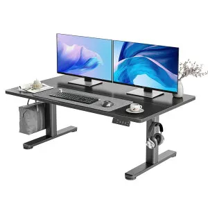 送料無料 Claiks 昇降デスク 電動 ローデスク スタンディングデスク 昇降式デスク パソコンデスク 大きめ 在宅ワーク オフィスデスク 高さ調節 メモリー機能 昇降範囲72～118cm