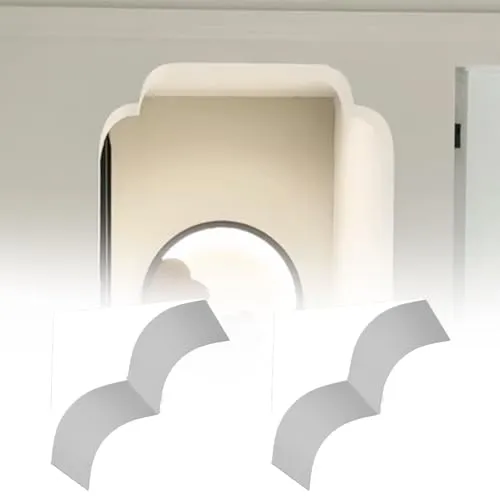 丸い戸口ユニバーサルアーチキット、あらゆる開口部用のカスタマイズアーチウェイモールディング、室内装飾用のモダンな曲線コーナーアーチ型セット(25x25x22cm/9.8x9.8x8.7in)