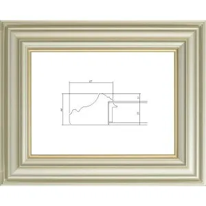 額縁 油絵額縁 油彩額縁 フレーム 額装用 樹脂製 3455N UVカットアクリル付 サイズ F3号 シャンペン ゴールド