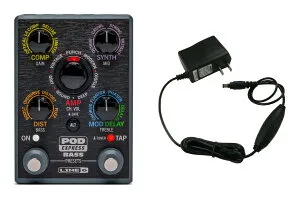 【送料込】LINE6 POD Express Bass+DC-1G ベース用 アンプ/エフェクト プロセッサー+純正アダプター