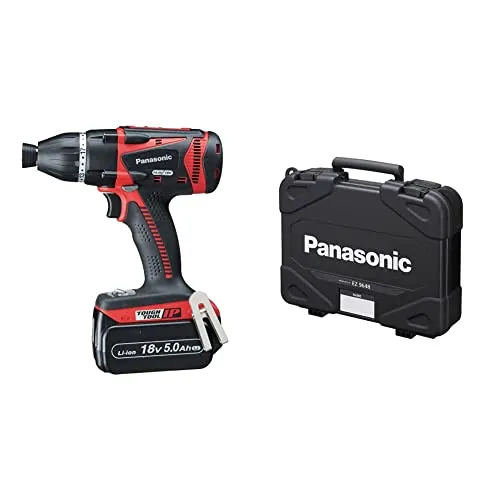 パナソニック 充電マルチインパクト EZ75A9 デュアル (14.4V/18V対応) インパクト・ドリルの両機能搭載 IP56 18V大容量5.0Ah電池パック×2個・充電器・ケース付 インパクトドラーバー ドリルドライバー 赤 EZ75A9LJ2G-R