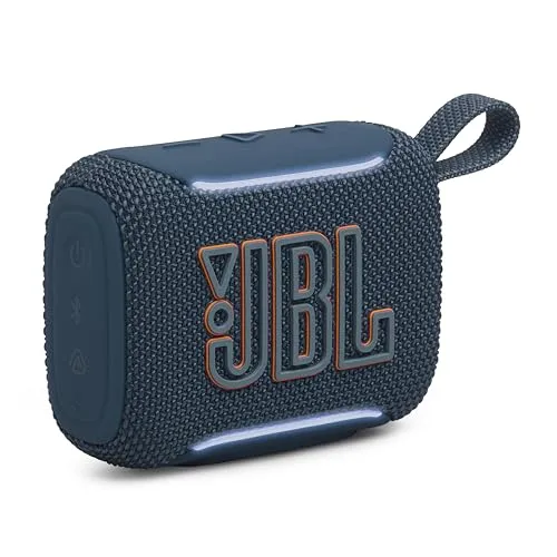 JBL Go 5 - 超ポータブル防水&落下防止スピーカー JBLレジェンダリーサウンド&アンビエントエッジ照明、AirTouchインスタントステレオペアリング、またはAuracast?経由で複数の互換性のあるスピーカーをリンク(ブルー)