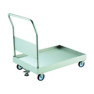 (LINEクーポン有)【個人宅配送不可】トラスコ TRUSCO SSAR-2NU-S 直送 代引不可・他メーカー同梱不可 ステンレス台車 オールSUS304 皿型台車 900X600 NU車輪 ストッパー付 SSAR2NUS