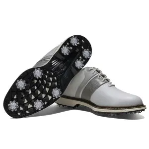 フットジョイ 2026 Premiere Series - Packard ゴルフシューズ #54562 White / Steel Gray / Gunmetal Grey Lizard Texture US仕様 [FootJoy 防水 プレミアムシリーズ パッカード スパイク ゴルフ]