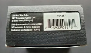 *** 2018年カナダ1ドル銀貨 *** キャプテン・クック生誕240周年 ***