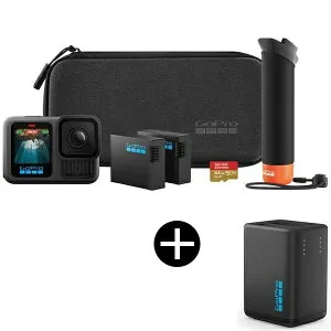GoPro CHDRB131 ブラック HERO13 BLACK-AccessoryBundle アクションカメラ (4K対応) バンドルセット + バッテリー充電セット