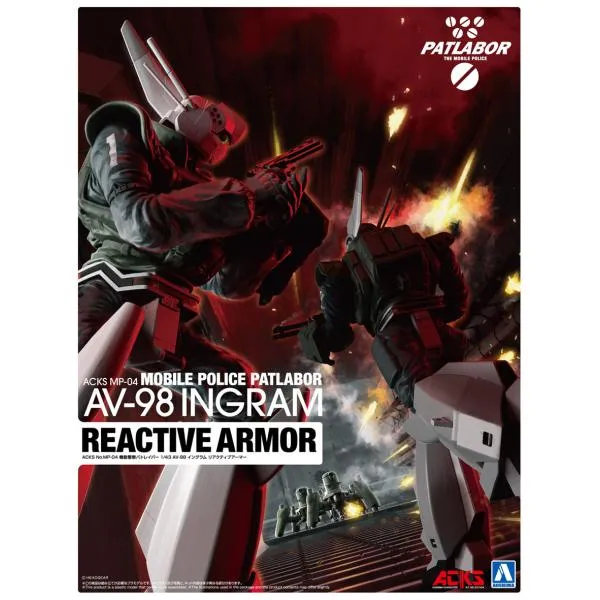 アオシマ ACKS No.MP-04 機動警察パトレイバー 1/43 AV-98 イングラム リアクティブアーマー プラモデル