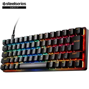 SteelSeries ラピッドタップ ラピッドトリガー 搭載 ゲーミングキーボード ミニサイズ Apex Pro Mini Gen 3 JP / US 日本語配列 /英語配列 有線 OmniPointスイッチ 2ーinー1アクションキー 搭載 ブラック 6491