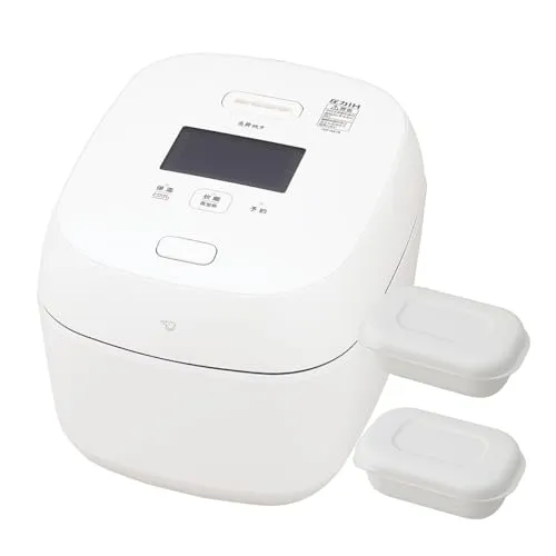 【保存容器セット】象印 炊飯器 1升 炎舞炊き 白 NX-AA18-WZ + マーナ(marna) 冷凍ごはん容器 小 (2個入り / 電子レンジ/食洗機対応)