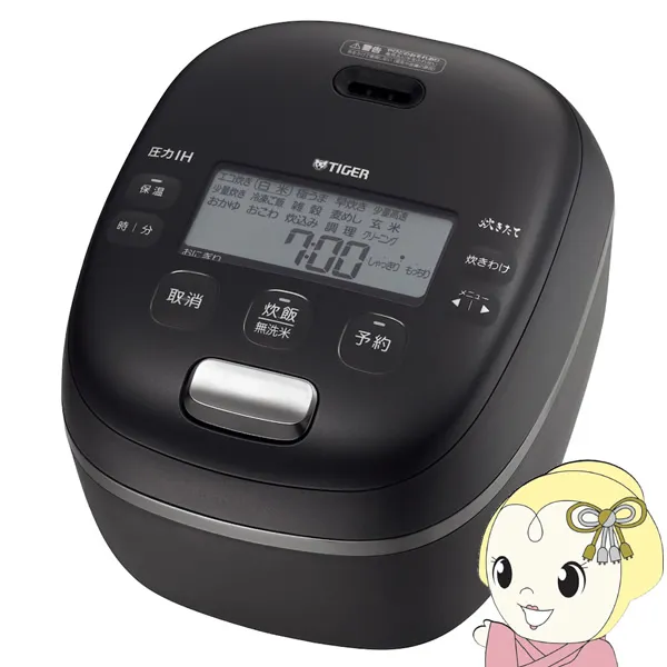 [予約]圧力IHジャー炊飯器 TIGER タイガー 3.5合炊き オフブラック 炊きたて ご泡火炊き JRI-C060-KO/srm