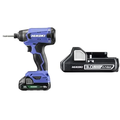 【セット買い】 HiKOKI(ハイコーキ) 18V充電式インパクトドライバー FWH18DA(2BG) + 18Vリチウムイオン電池 BSL1830C