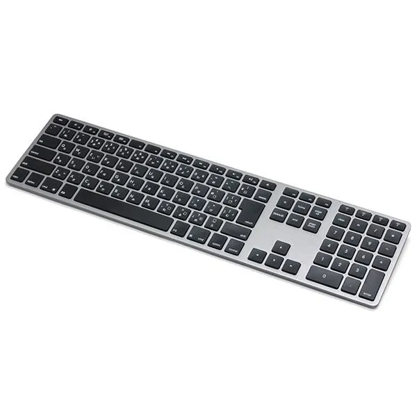 Matias マティアス Wireless Aluminum Keyboard Mac用 日本語配列 Bluetooth フルサイズ キーボード Space gray FK418BTB-JP/3