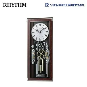 ソフィアーレプリモ 4MN535SR23 【条件付送料無料】 リズム時計工業(RHYTHM) 電波時計 電波掛け時計 電波掛時計 飾り振り子時計 おしゃれな壁掛け時計 時報メロディー かわいいからくり時計 ス