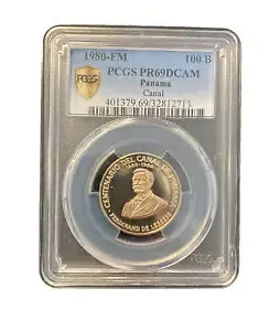 パナマ 1980 FM ゴールド 100 バルボア PCGS PR69DCAM 運河センテニアル