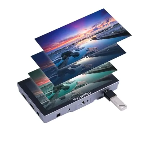 FEELWORLD P6X カメラビデオ モニター 5.5インチ タッチスクリーン 4K HDMI 出力/入力 信号 一眼レフカメラ撮影確認用 FHD 1920 x 1080 IPS ビデオピークフォーカスアシスト 3D LUTサポート カメラフィールドモ