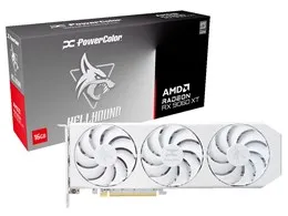 PowerColor Hellhound Spectral White AMD Radeon RX 9060 XT 16GB GDDR6 RX9060XT 16G-L/OC/WHITE [PCIExp 16GB]