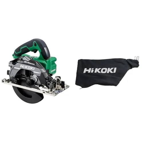 【セット買い】【Amazon.co.jp限定】 HiKOKI(ハイコーキ) 36V充電式丸のこ C3606DB(NNNL) + ダストバッグ 0033-1725