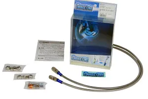 ダイレクトタイプ メッシュ ブレーキホース フロント クリア ステンレス スウェッジライン プロト STF508D メッシュブレーキホース ダイレクトタイプ SV1000S 03-06年