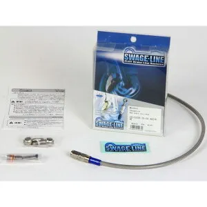 SWAGE-LINE フロントホースキット ホースエンド ステンレス ホースカラー クリア STF870 メーカー在庫あり スウェッジライン ブレーキホース・ケーブル類 FLSTC