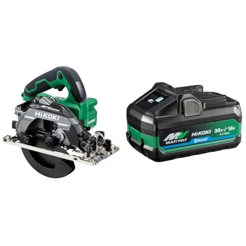 【セット買い】【Amazon.co.jp限定】 HiKOKI(ハイコーキ) 36V充電式丸のこ C3606DB(NNNL) + マルチボルト蓄電池 BSL36B18BX
