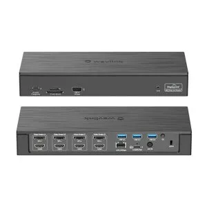 WavlinkUSBCデュアル5KユニバーサルドッキングステーションUSBCPCドック(Thunderbolt3)4xDP、4xHDMI、2.5Gイーサネット、100WPD(ホスト)、3xUSB3.0