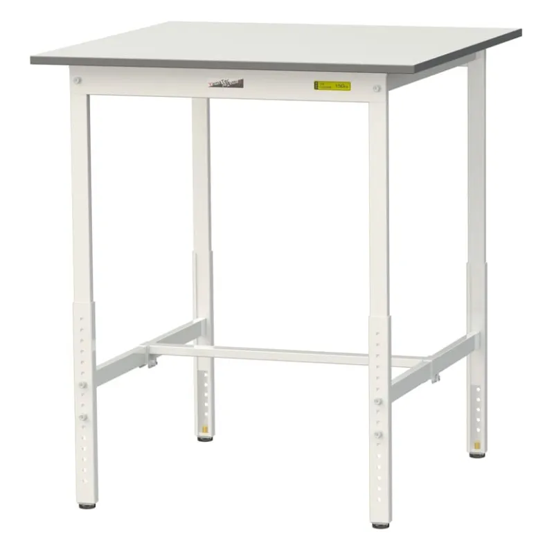 山金工業 軽量作業台 高さ調整 耐荷重150kg 低圧メラミン天板 ワークテーブル 150シリーズ SUPAH-990-WW 幅900×奥行900×高さ900～1200mm